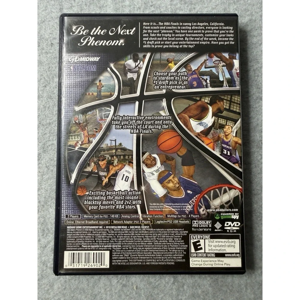 NBA Ballers: Phenom Sony Playstation 2 (PS2) W/ Bonus Disc No Manual